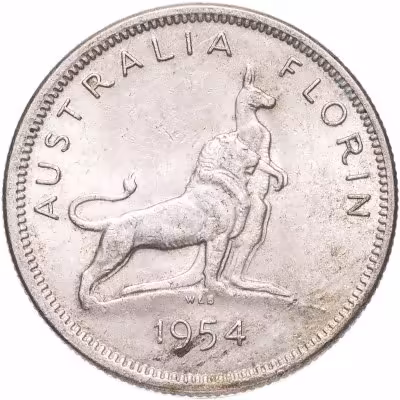 купить Австралия 1 флорин 1954 "Визит королевы Елизаветы II в Австралию"