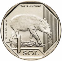 купить Перу 1 соль 2018 Тапир