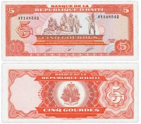 купить Гаити 5 гурдов 1989
