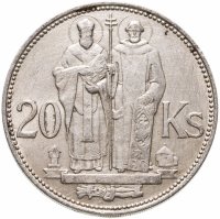 купить Словакия 20 крон 1941 "Святые Кирилл и Мефодий"