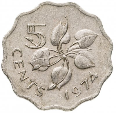 купить Свазиленд 5 центов (cents) 1974
