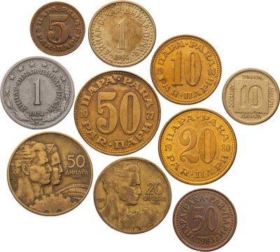 купить Югославия набор 10 монет 1955-1988 г.
