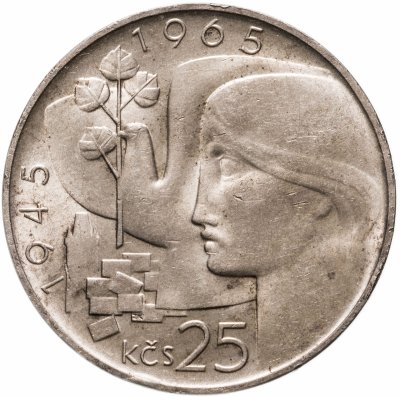 купить Чехословакия 25 крон 1965 "20 лет Освобождения Чехословакии"