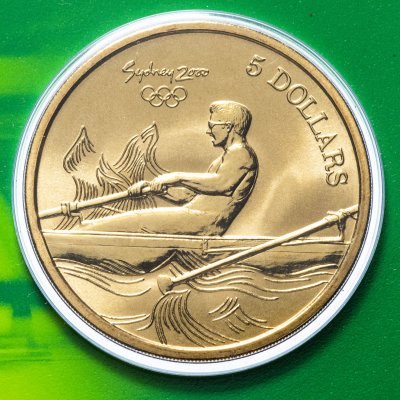 купить Австралия 5 долларов (dollars) 2000 Олимпийские игры в Сиднее - Гребля