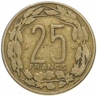 купить Экваториальная Африка 25 франков (francs) 1972