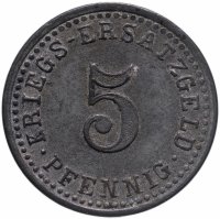 купить Германия (Крефельд) нотгельд 5 пфеннигов 1917