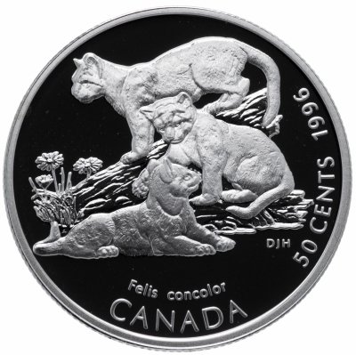 купить Канада 50 центов (cents) 1996 "Детёныши диких животных - Котята пумы"