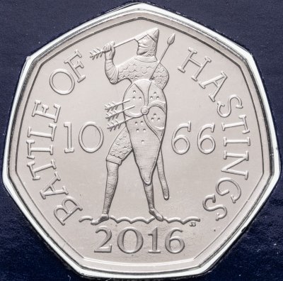 купить Великобритания 50 пенсов (pence) 2016 «950 лет Битве при Гастингсе»