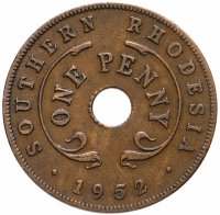Купить Южная Родезия 1 пенни (penny) 1952