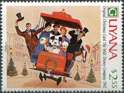 купить Гайана Почтовая марка 1991 "Рождественские открытки компании Уолта Диснея (1962)"