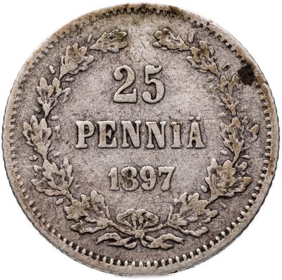 купить 25 пенни (pennia) 1897 L Российская Финляндия