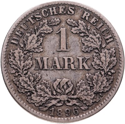 купить Германия 1 марка (mark) 1896, знак монетного двора: "D" - Мюнхен