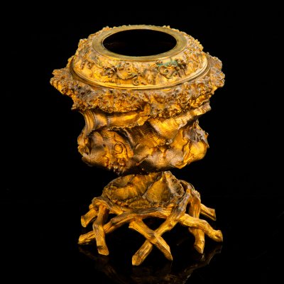 купить Ваза (ароматница) с декором в виде виноградных листьев, бронза, золочение, Франция, 1870-1890 гг.