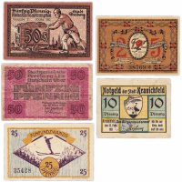 купить Германия (разные земли) набор из 5 нотгельдов 1920-1921