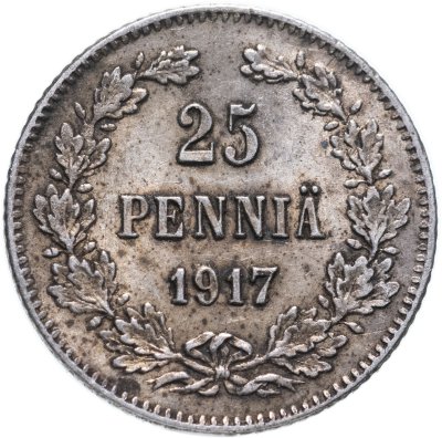 купить 25 пенни (pennia) 1917 S гербовый орёл без корон