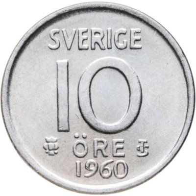 купить Швеция 10 эре (ore) 1960