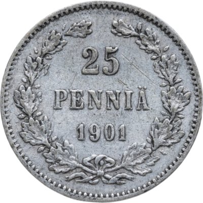 купить 25 пенни 1901 L, монета для Финляндии