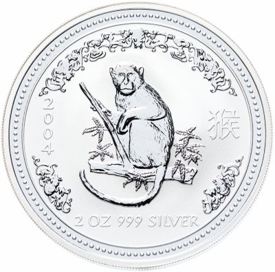 купить Австралия 2 доллара (dollars) 2004 UNC "Китайский гороскоп - Год обезьяны"