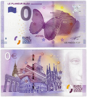 купить 0 евро (euro) «Музей насекомых "LE PLANEUR BLEU" в Какао» 2017 2-серия (UE FN-2)