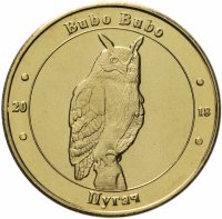 купить Украина монетовидный жетон 1 злотник 2019 "Красная книга Украины-Филин"