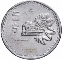 Купить Мексика 5 песо 1980-1981, случайная дата