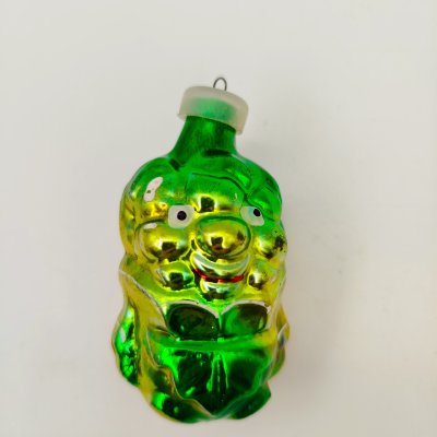 купить Игрушка ёлочная «Мастер Виноградинка» («Дядюшка Виноград», «Сапожник Виноград») из сказки «Приключение Чиполлино», стекло, краска, металл, СССР, 1970-1990 гг.
