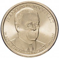 Купить США 1 доллар 2014 P "32-й президент США - Франклин Рузвельт"