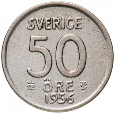 купить Швеция 50 эре (ore) 1956