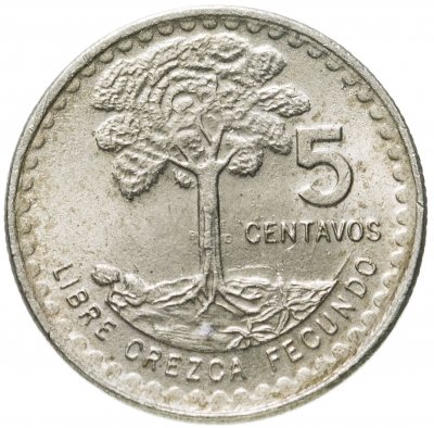 купить Гватемала 5 сентаво (centavos) 1971