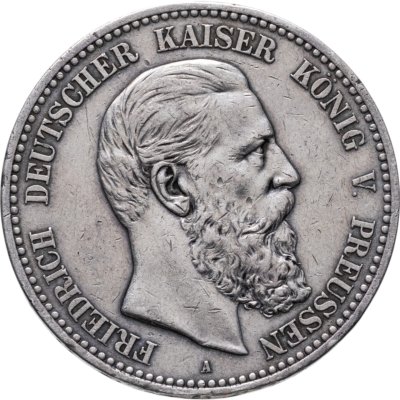 купить Германия (Империя) 5 марок (mark) 1888 A Пруссия, Фридрих III