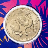 Купить Австралия 1 доллар 2017 "Восточный календарь - Год Петуха" (в конверте, с маркой)