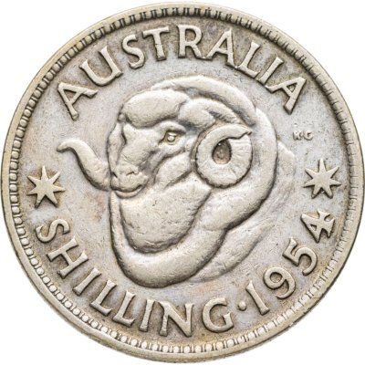 купить Австралия 1 шиллинг (shilling) 1954