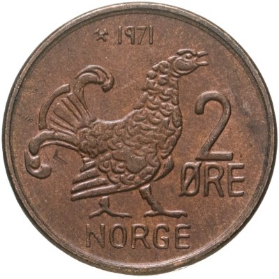 купить Норвегия 2 эре (ore) 1971