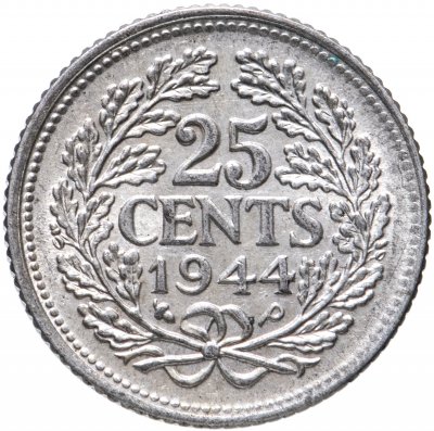 купить Нидерланды 25 центов (cents) 1944