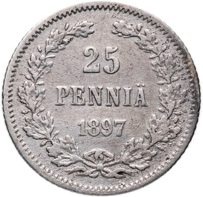 купить 25 пенни (pennia) 1897 L Российская Финляндия