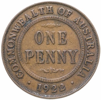 купить Австралия 1 пенни (penny) 1922