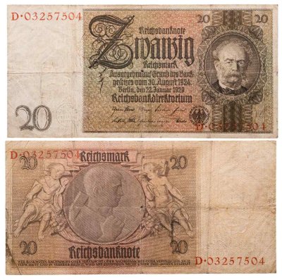 купить Германия 20 марок 1929