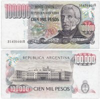 Купить Аргентина 100000 песо 1979-1983 (Pick 308)