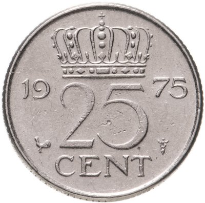 купить Нидерланды 25 центов (cents) 1975