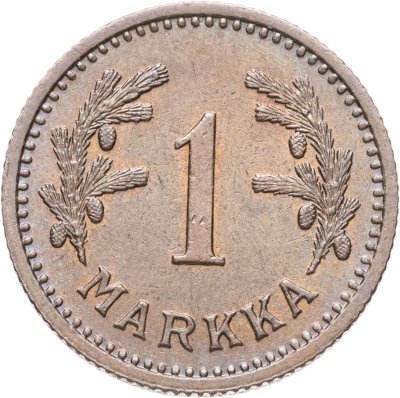 купить Финляндия 1 марка (markka) 1943 Медь /коричневый цвет/