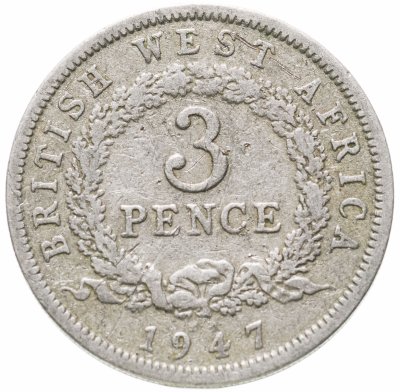 купить Британская Западная Африка 3 пенса (pence) 1947 Знак монетного двора: "KN" - Кингз Нортон Металл, Бирмингем