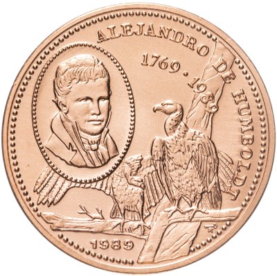 купить Куба 1 песо (peso) 1989 220 лет со дня рождения Александра фон Гумбольдта