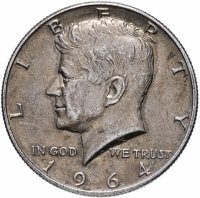 Купить США 50 центов (1/2 доллара, half dollar) 1964 D Kennedy Half Dollar (Кеннеди)