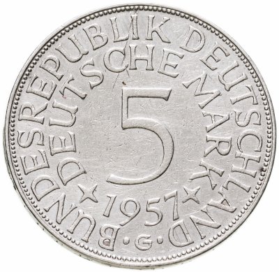 купить 5 марок 1957 G знак монетного двора: "G" - Карлсруэ Германия