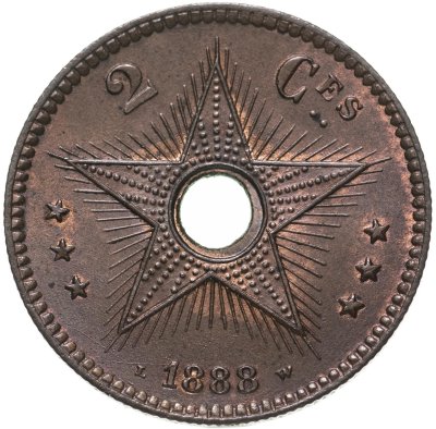 купить Конго 2 сантима (centimes) 1888