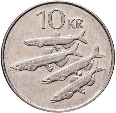 купить Исландия 10 крон 1996
