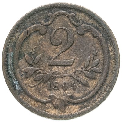 купить Австрия 2 геллера (heller) 1892-1915 случайный год
