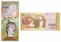 купить Венесуэла 2000 боливар 2016 (Pick 96b) 18.08.2016 (ВЗ-Боливар)
