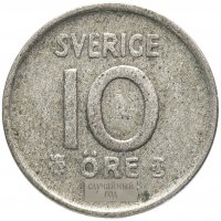 Купить Швеция 10 эре (ore) 1952-1961 случайный год