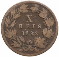купить Португалия 10 рейс (reis) 1883